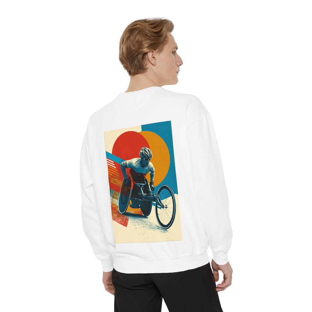 Inspirational Unisex Sweatshirt - Motivational Sports Wheelchair course Design | Perfect for Coaches, Athletes, Gifts, Casual Wear, and Events