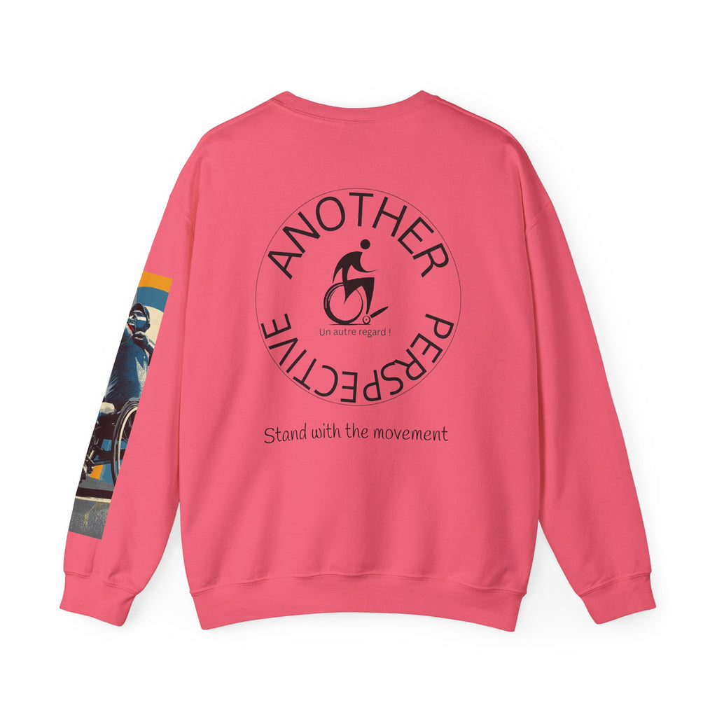 Inclusive WheelChair Archery Sports Themed Sweatshirt for Empowerment, Unisex Heavy Blend Crewneck, Inspirational Gift for Activists