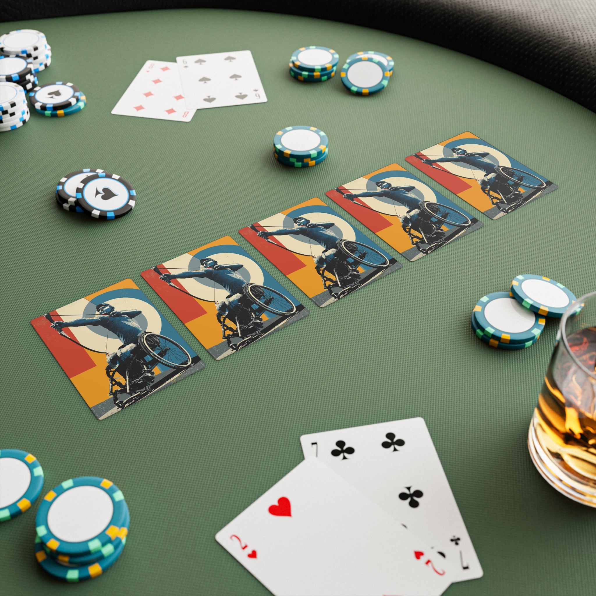 Poker Card Set Archery, Playing Cards for Game Night, Unique Gift for Poker Lovers, Fun Family Activity, Card Game Accessories, Casino Theme Decor