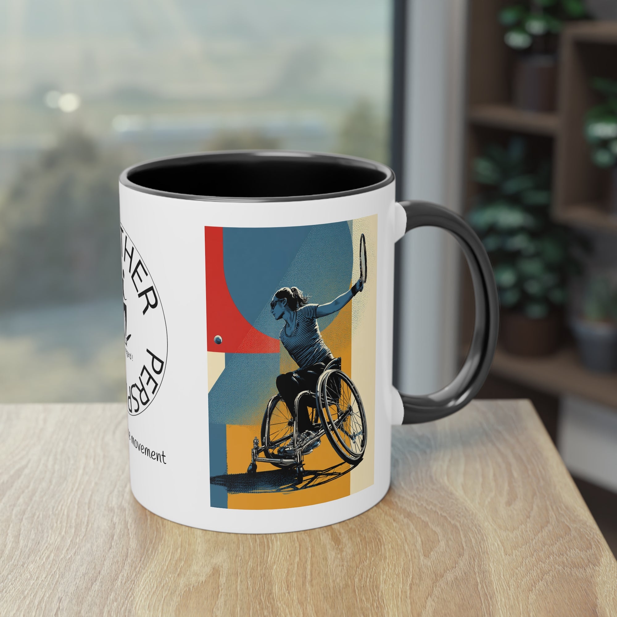 Dynamic Two-Tone Coffee Mug Tennis, Race-inspired Drinkware, Ideal Gift for Athletes, Motivational Morning Caffeine Boost, Sports Lover Cup