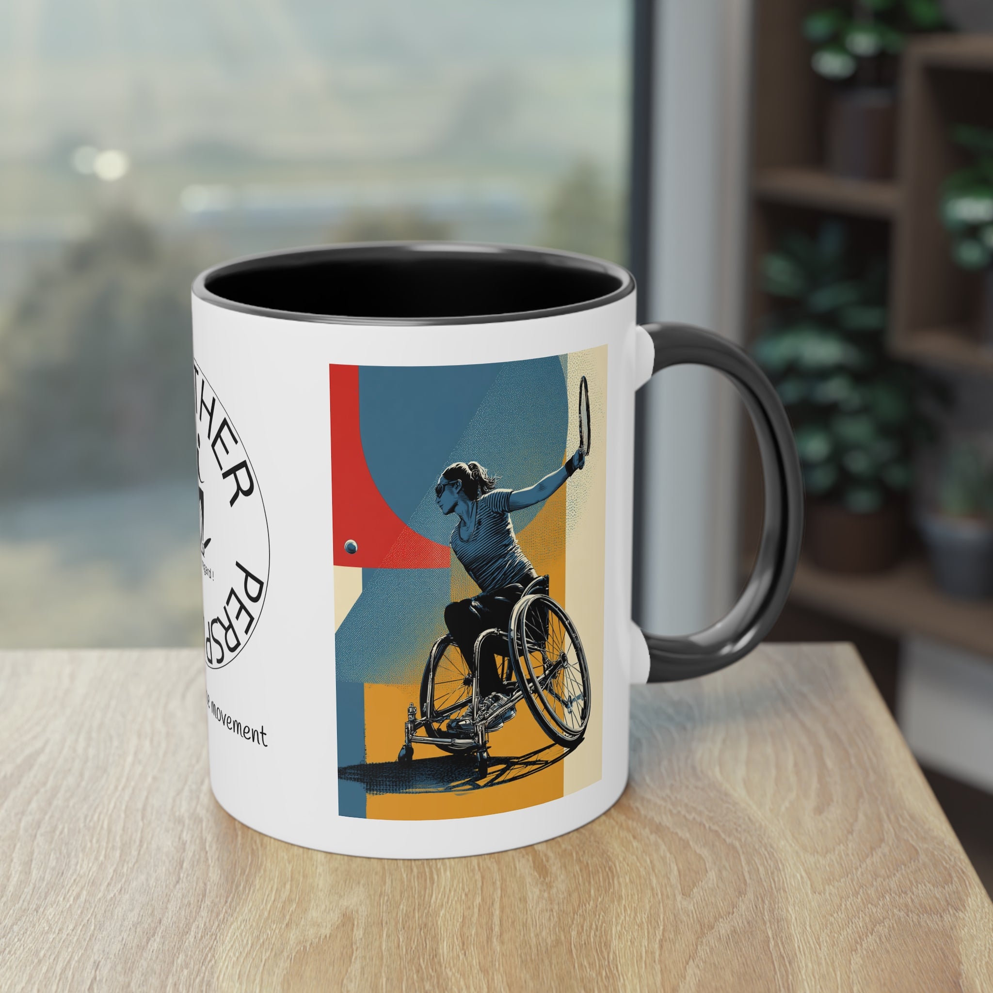 Dynamic Two-Tone Coffee Mug Tennis, Race-inspired Drinkware, Ideal Gift for Athletes, Motivational Morning Caffeine Boost, Sports Lover Cup