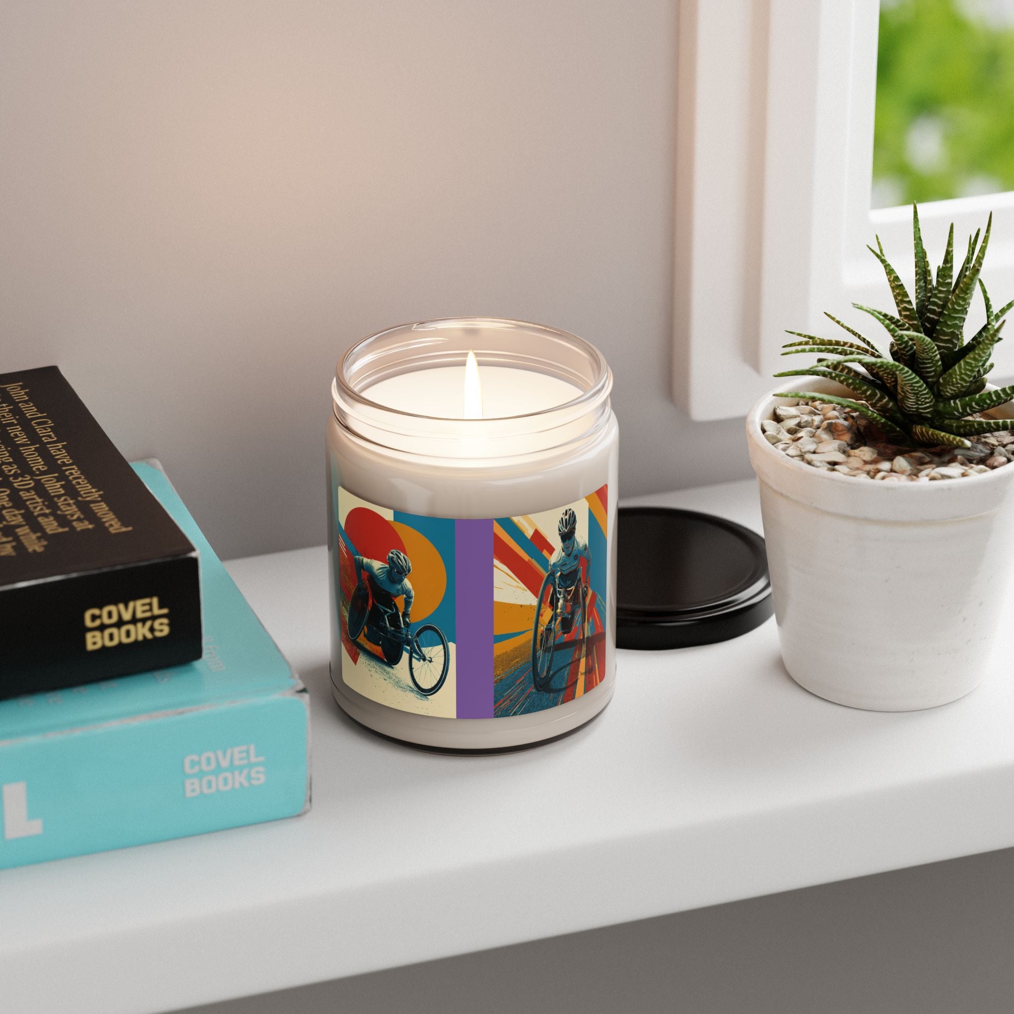 Artistic Wheelchair Course Scented Candle - Relaxation Decor for Sports Lovers, Candles for Gifts, Home Fragrance, Unique Gifts