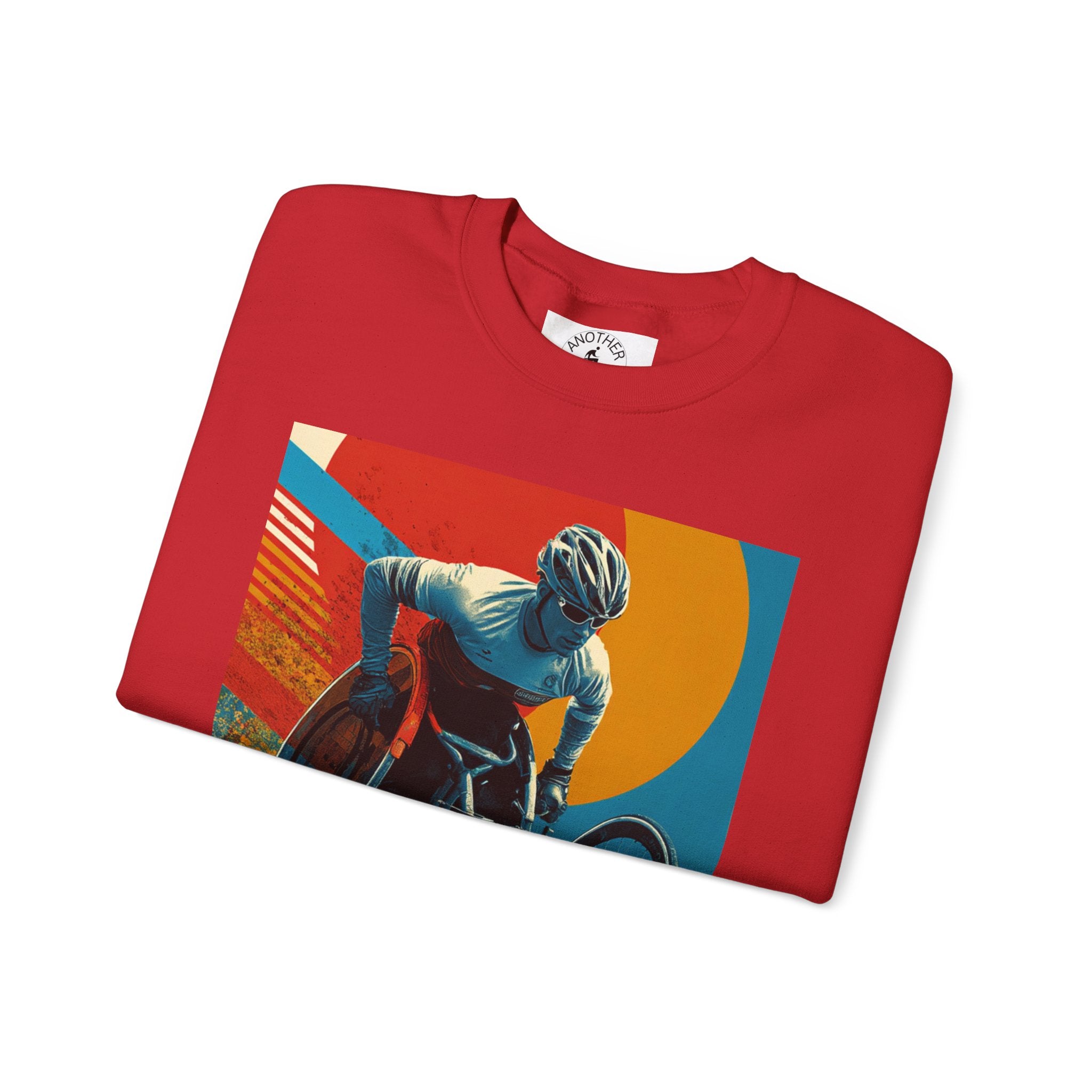 Inclusive WheelChair Course Sports Themed Sweatshirt for Empowerment, Unisex Heavy Blend Crewneck, Inspirational Gift for Activists