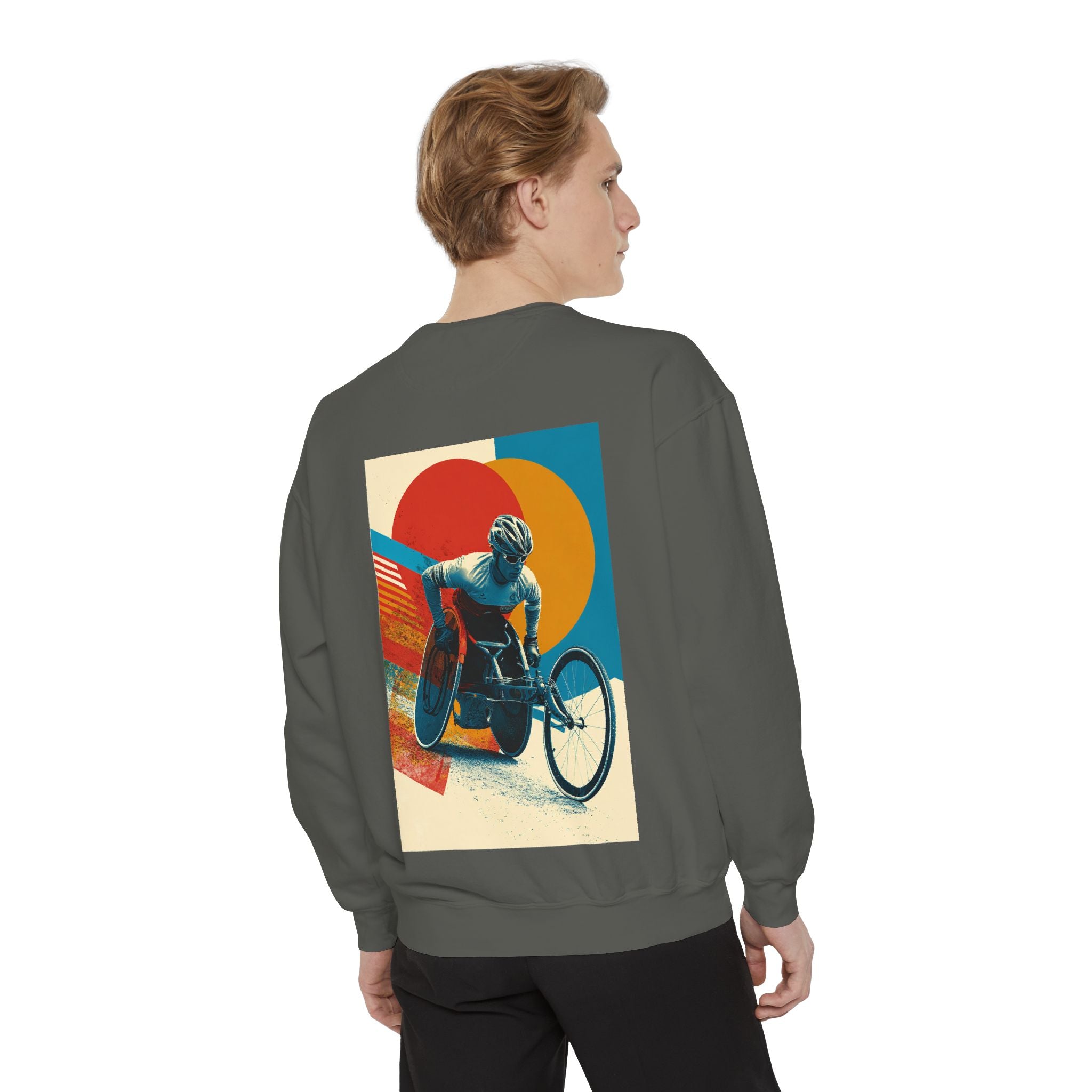 Inspirational Unisex Sweatshirt - Motivational Sports Wheelchair course Design | Perfect for Coaches, Athletes, Gifts, Casual Wear, and Events