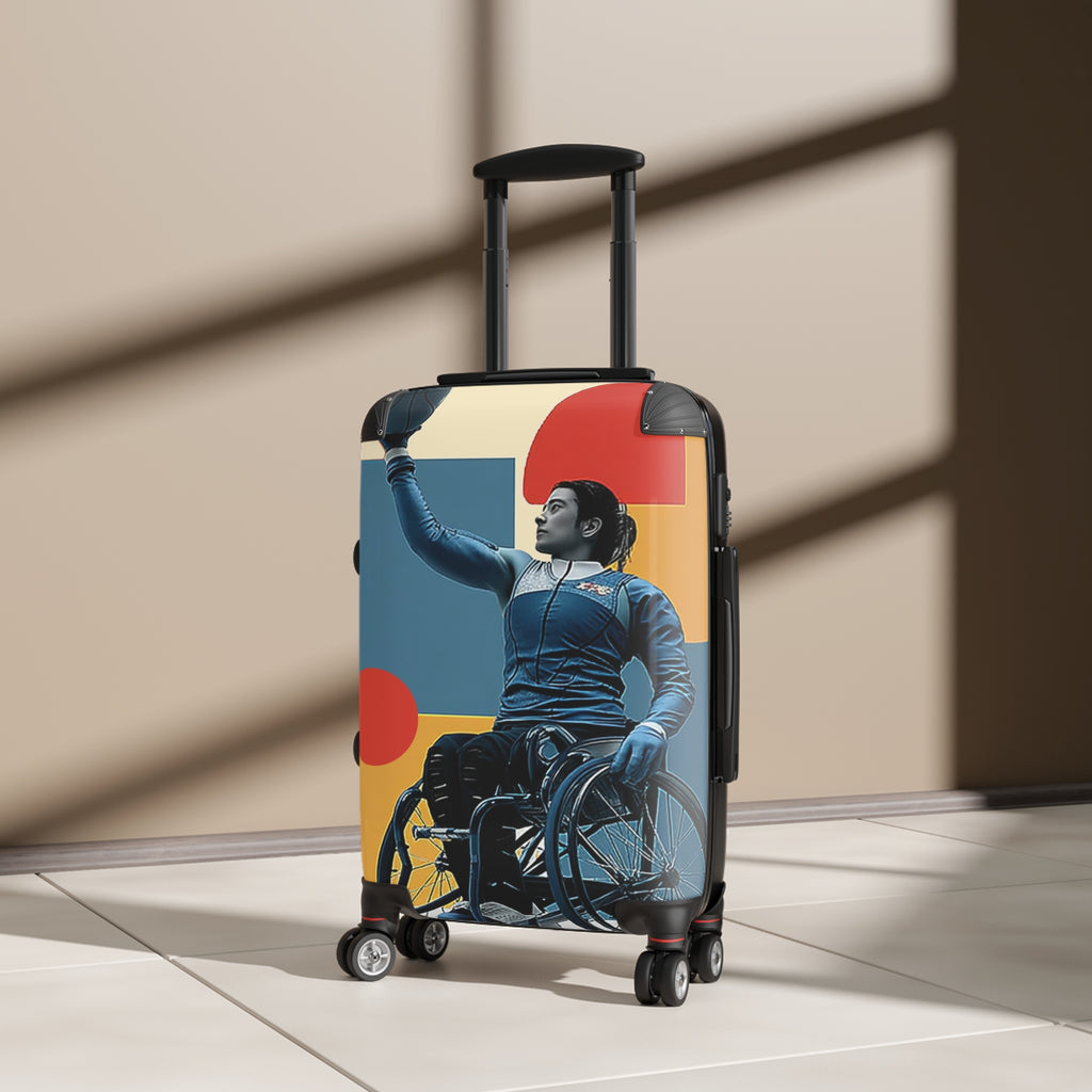 Wheelchair Basket Athlete Suitcase - Travel Gear for Adaptive Sports, Unique Luggage, Inspirational Gift, Mobility Travel, Adventure Bag