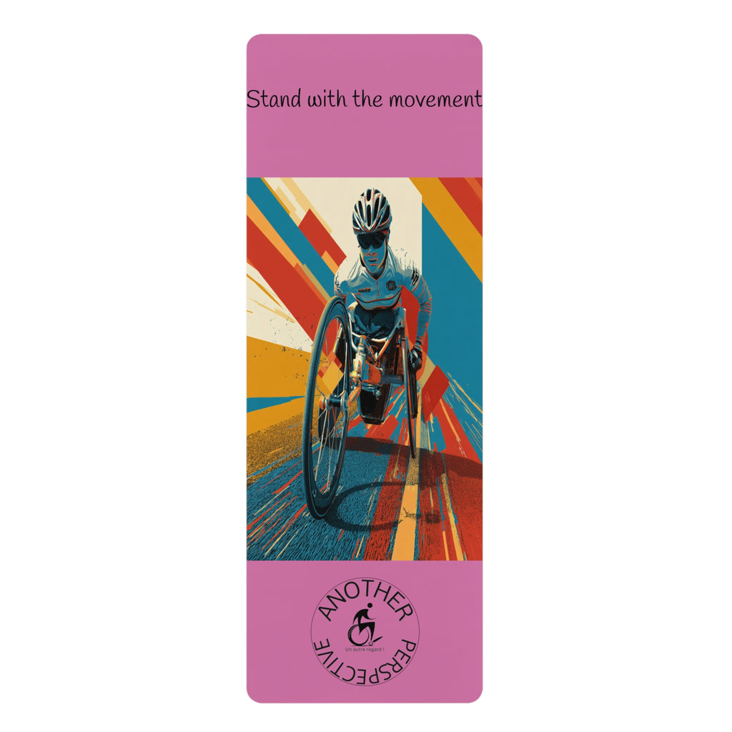 Rubber Yoga Mat with Inspirational Design - Ideal for Fitness Lovers, Home Workouts, Yoga Classes, Mindfulness, Gift for Yogis