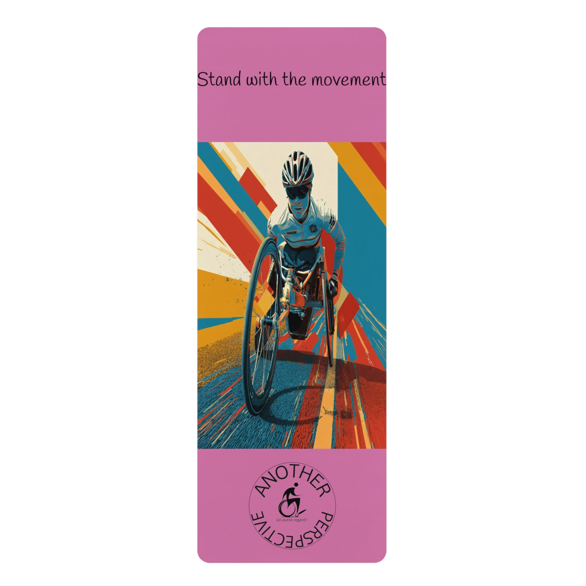 Rubber Yoga Mat with Inspirational Design - Ideal for Fitness Lovers, Home Workouts, Yoga Classes, Mindfulness, Gift for Yogis