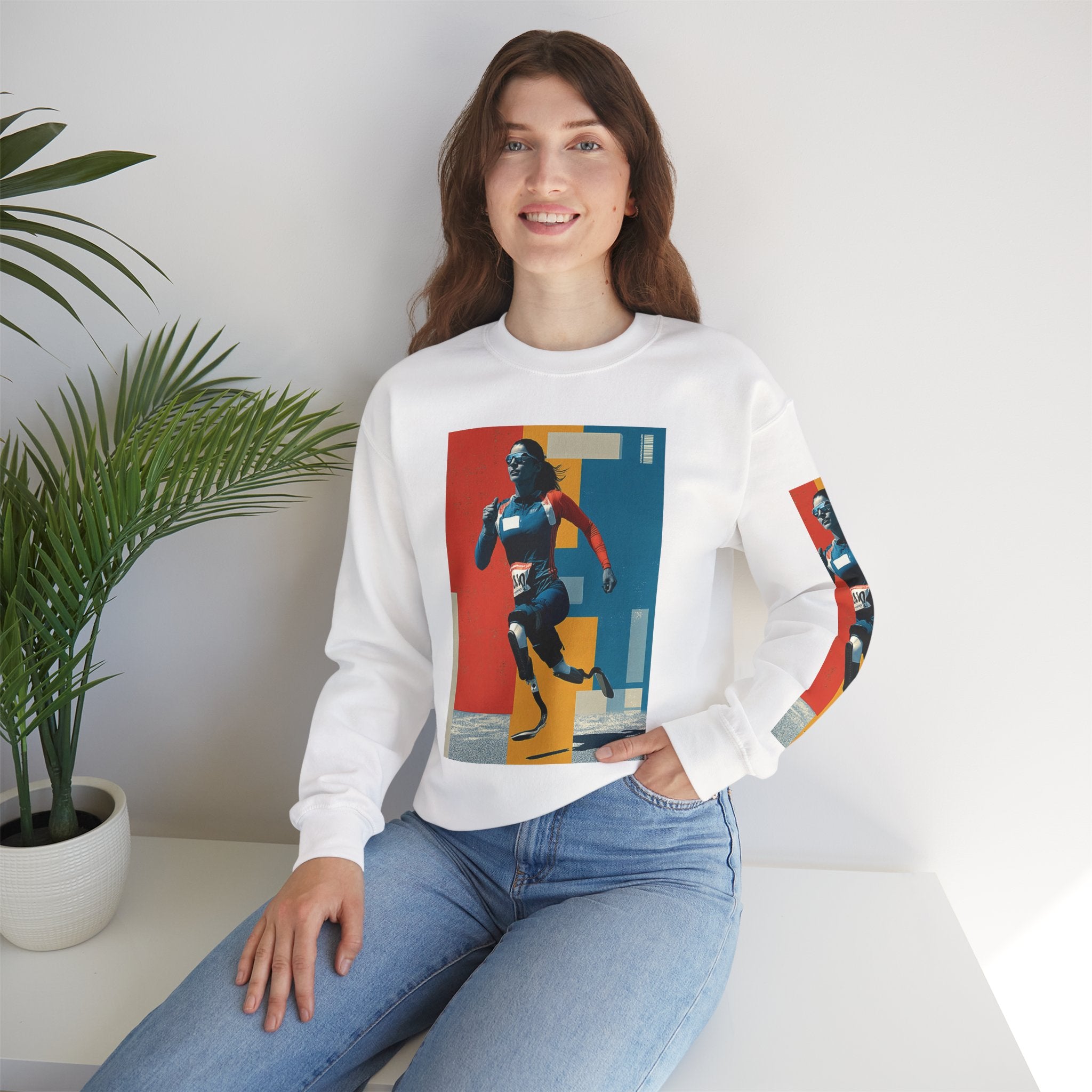 Inclusive WheelChair Course Sports Themed Sweatshirt for Empowerment, Unisex Heavy Blend Crewneck, Inspirational Gift for Activists