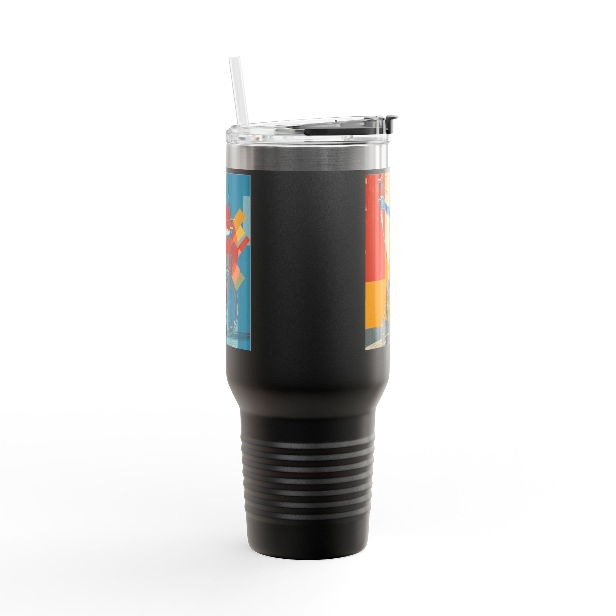Vibrant Insulated Travel Mug for On-the-Go Coffee Lovers, Motivational Mug, Daily Hydration, Sports Enthusiast Gift