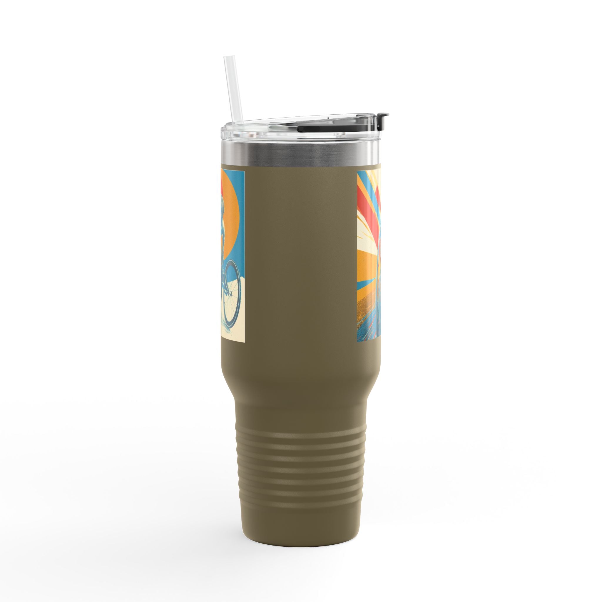 Vibrant Insulated Travel Mug, 40oz | Stylish Drinkware for Outdoor Adventures, Sports, Travel, Gifts