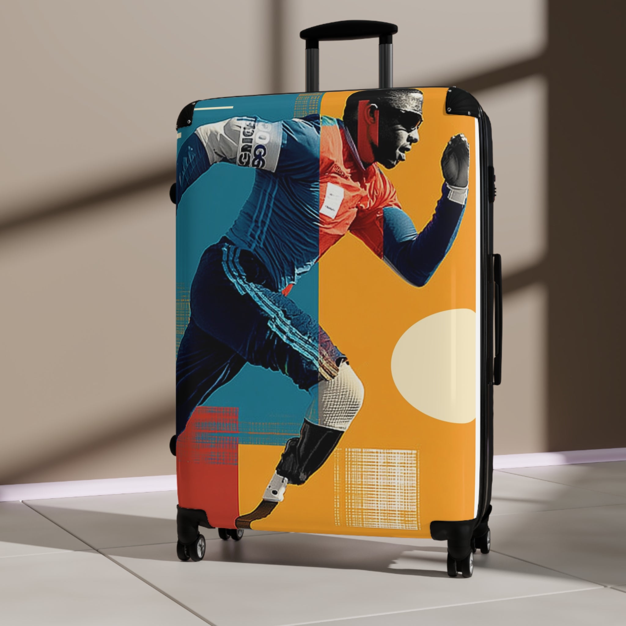 Athlete Runner Suitcase - Travel Gear for Adaptive Sports, Unique Luggage, Inspirational Gift, Mobility Travel, Adventure Bag