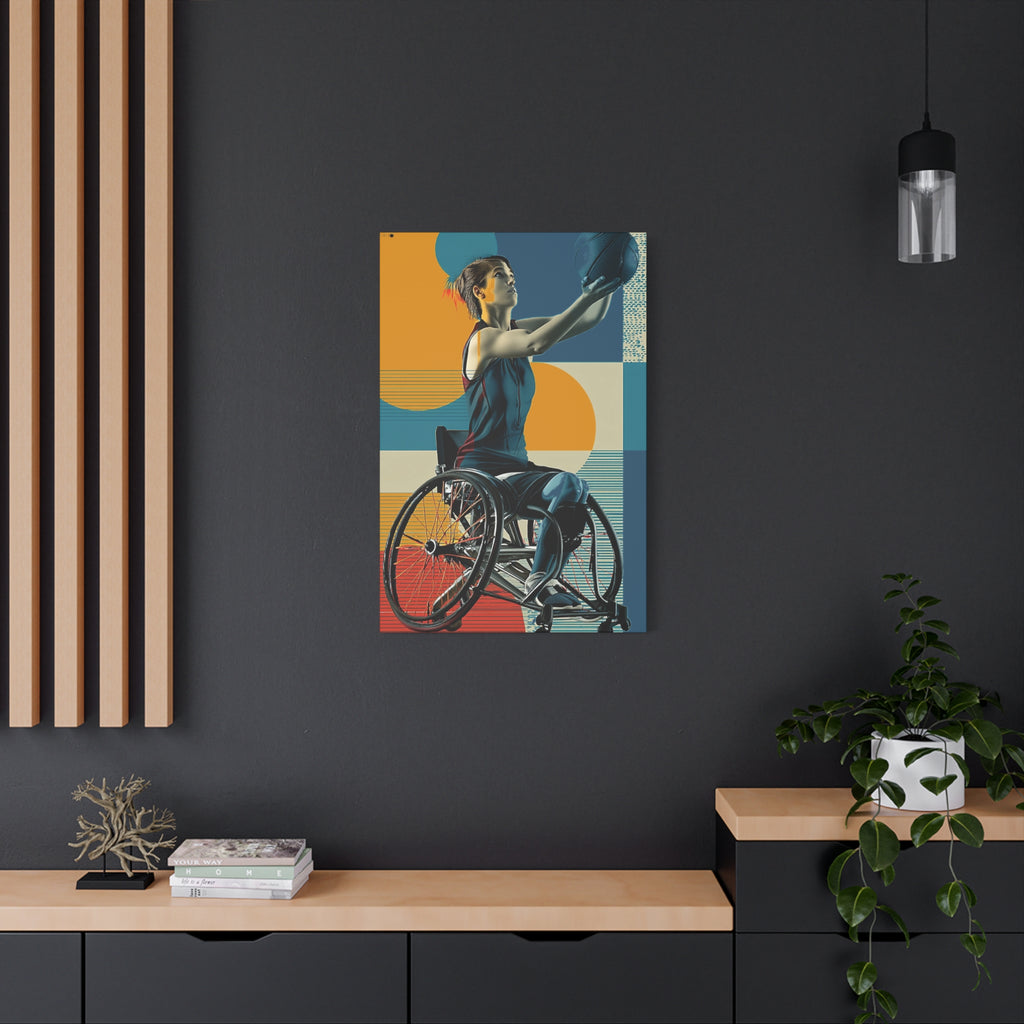 Empowering Wheelchair Basket Canvas Art, Inspirational Wall Decor, Motivational Home Decor, Unique Gift for Sports Enthusiasts, [...]