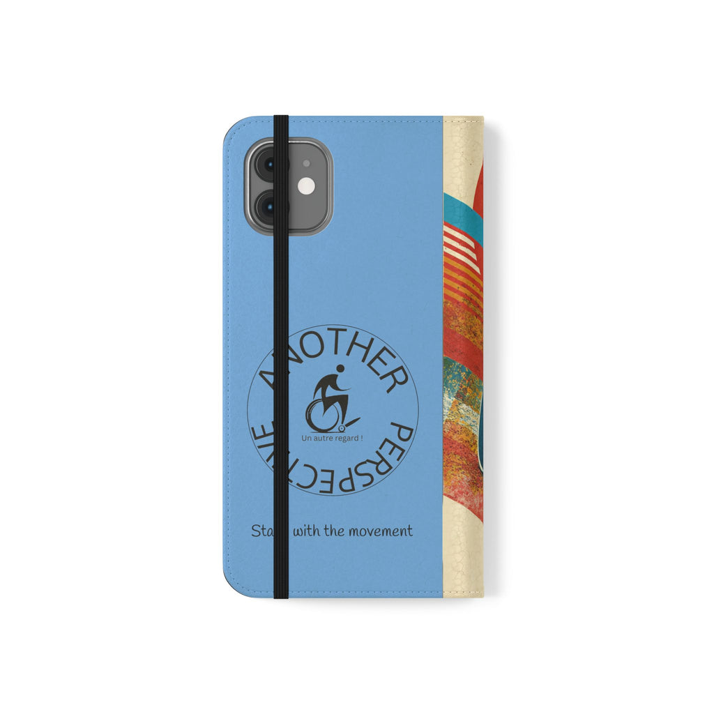 Mobility Advocate Flip Case for Phone Wheelchair, Supportive Gift for Activists, Stylish Wallet Phone Case, Perfect for Everyday Use