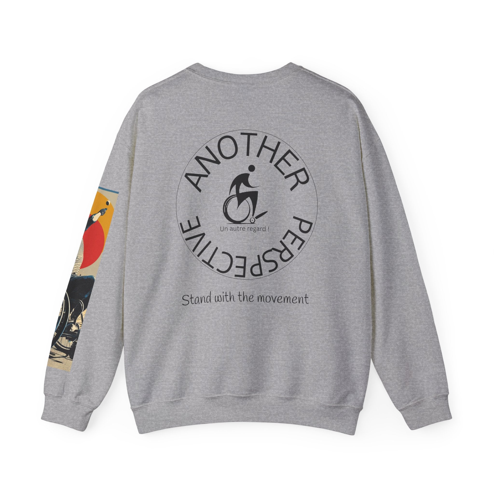 Inclusive WheelChair Tennis Sports Themed Sweatshirt for Empowerment, Unisex Heavy Blend Crewneck, Inspirational Gift for Activists