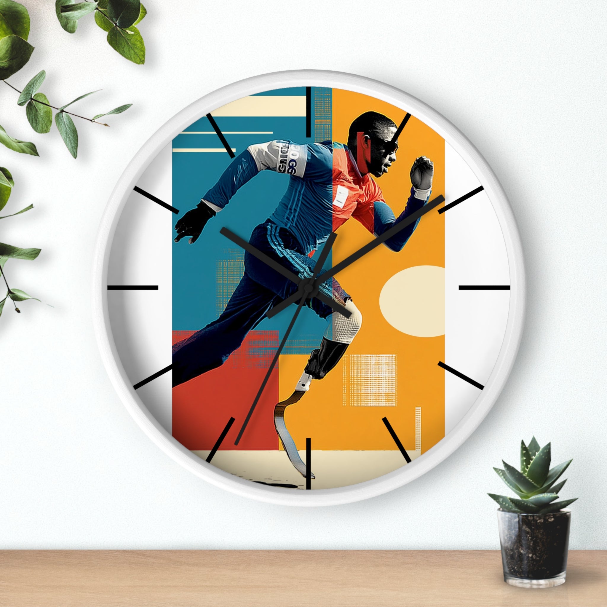 Motivational Sports Course Wall Clock, Inspirational Decor for Athletes, Fitness Gift, Perfect for Home Gym, Competition, or Office