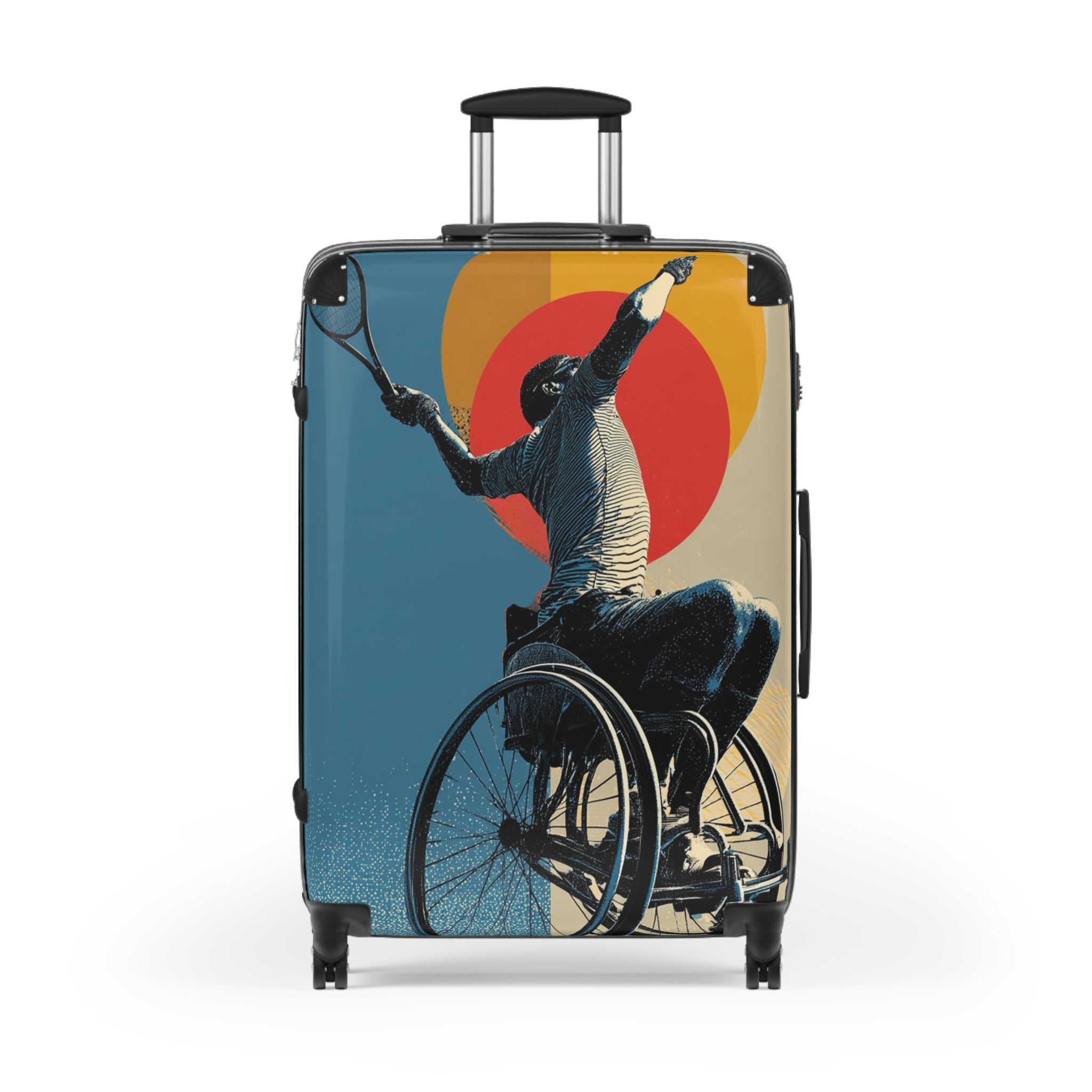 Wheelchair Tennis Athlete Suitcase - Travel Gear for Adaptive Sports, Unique Luggage, Inspirational Gift, Mobility Travel, Adventure Bag