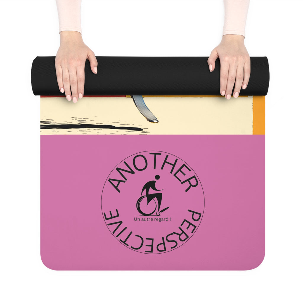 Rubber Yoga Mat with Inspirational Design - Ideal for Fitness Lovers, Home Workouts, Yoga Classes, Mindfulness, Gift for Yogis
