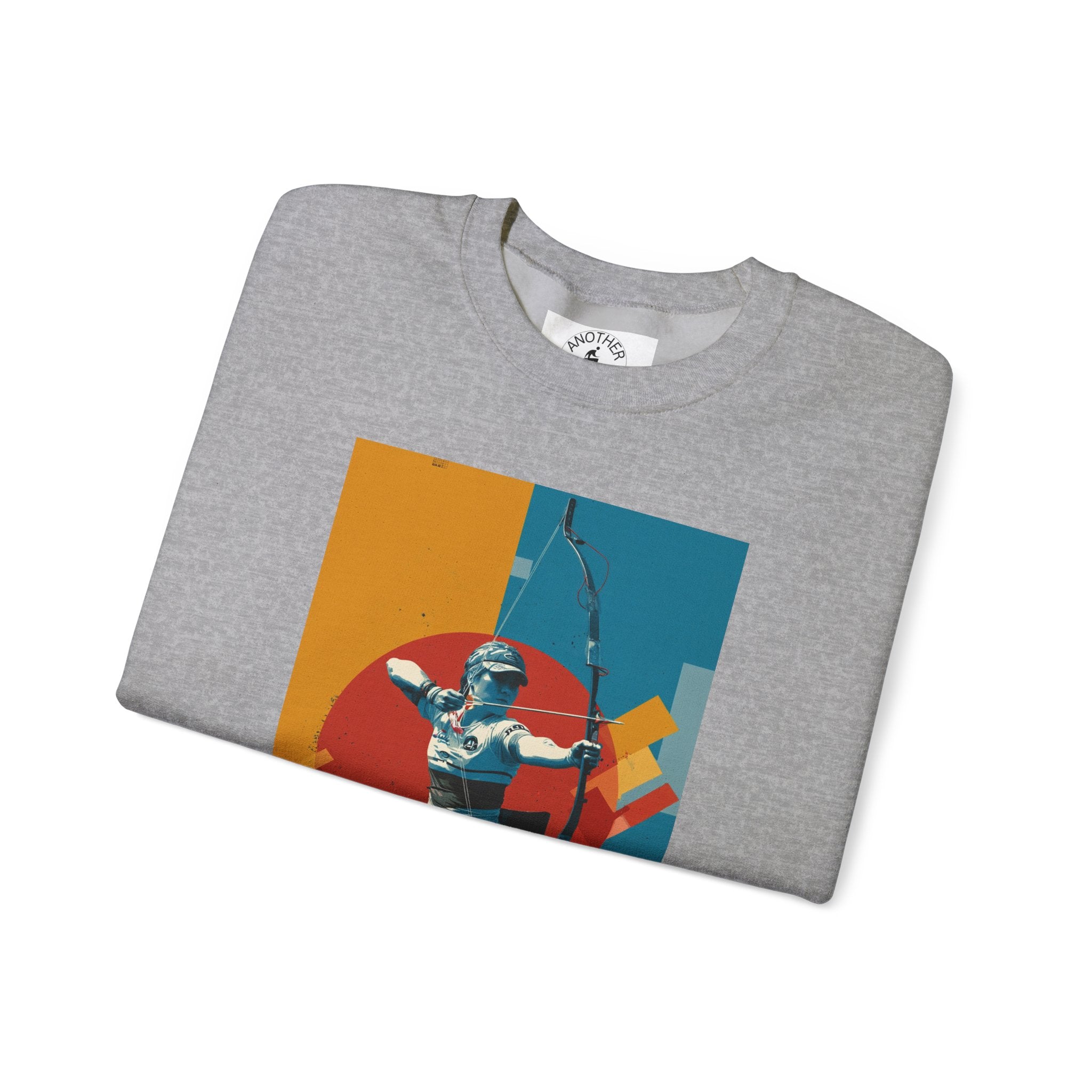 nclusive WheelChair Archery Sports Themed Sweatshirt for Empowerment, Unisex Heavy Blend Crewneck, Inspirational Gift for Activists