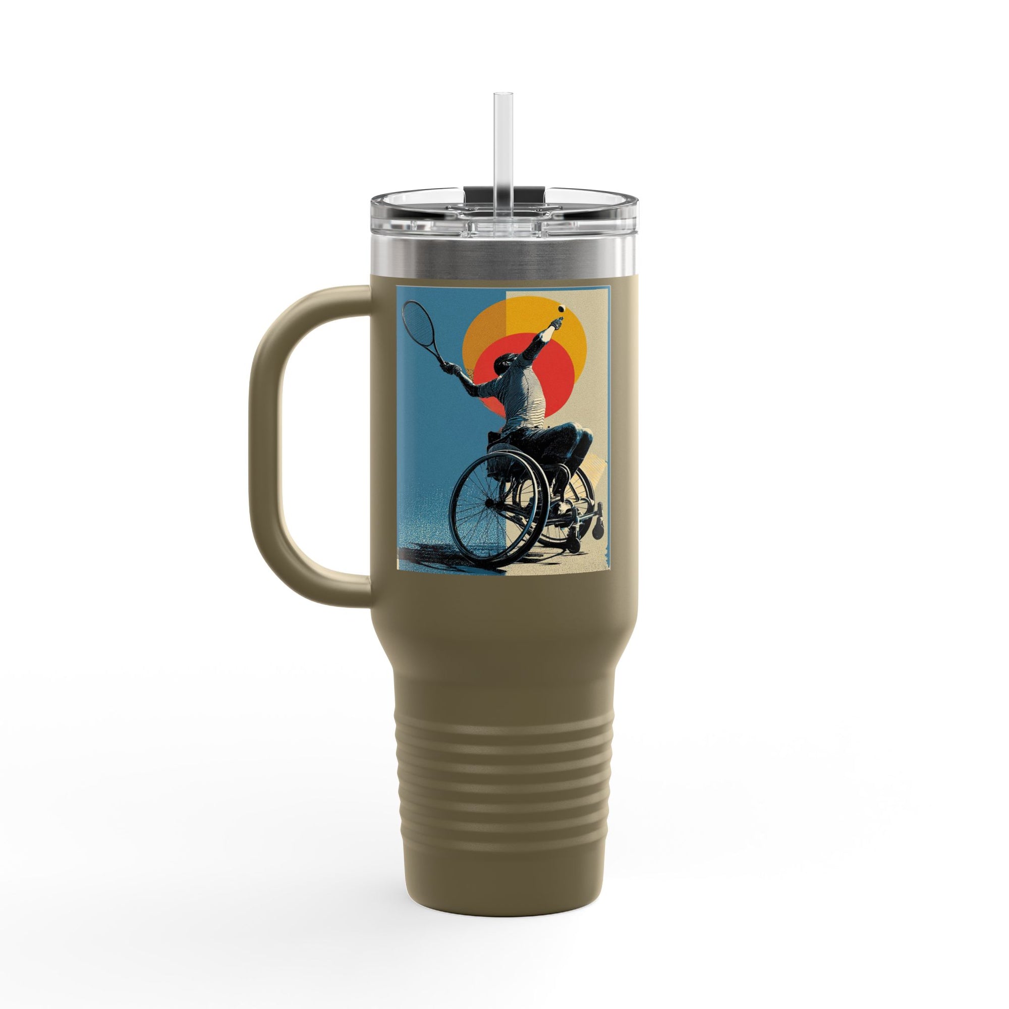 Vibrant Insulated Travel Mug, 40oz | Stylish Drinkware for Outdoor Adventures, Sports, Travel, Gifts
