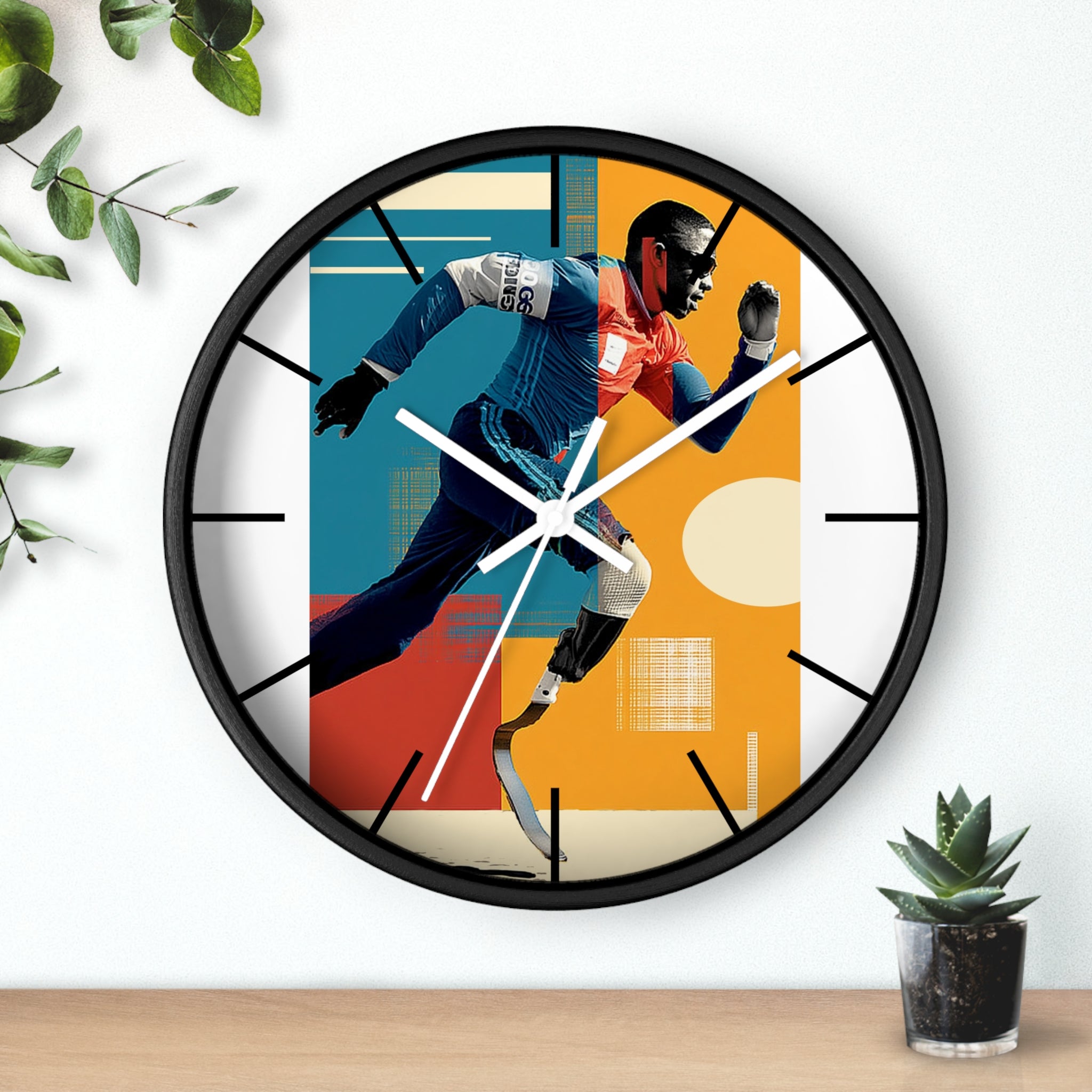 Motivational Sports Course Wall Clock, Inspirational Decor for Athletes, Fitness Gift, Perfect for Home Gym, Competition, or Office