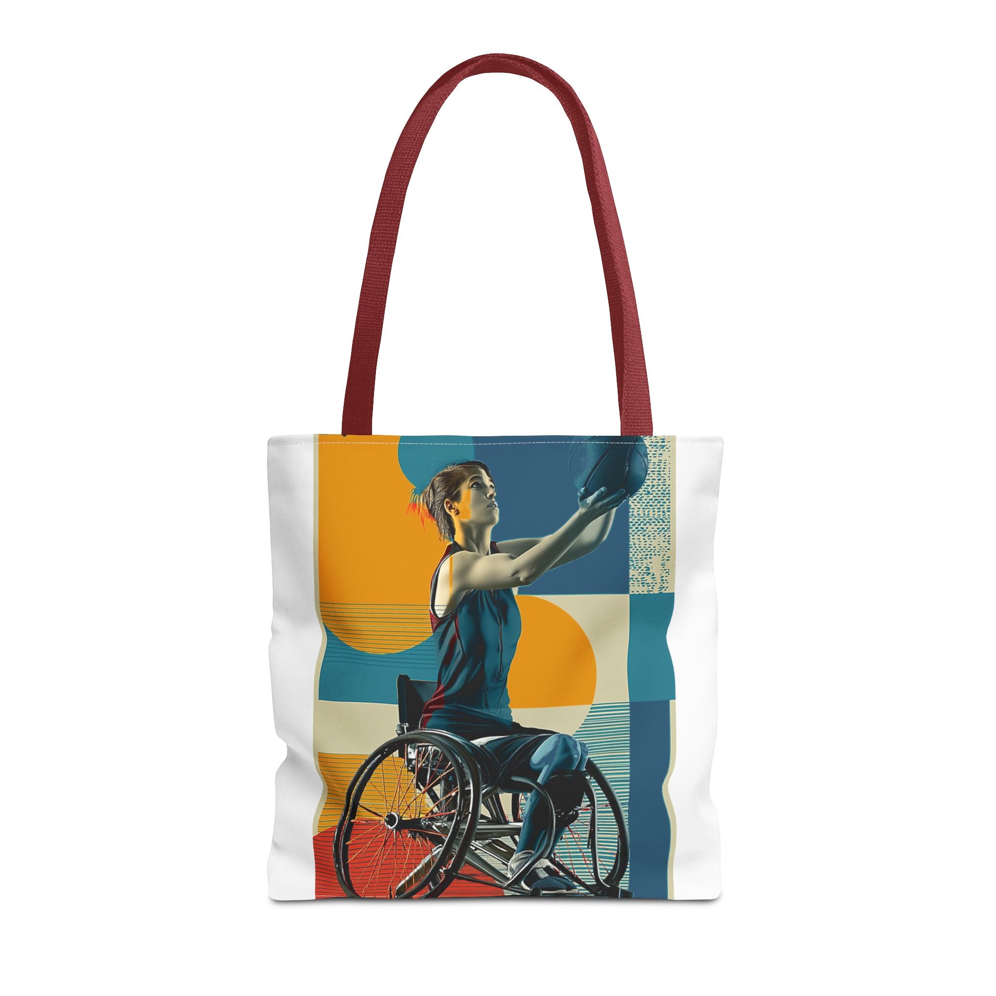 Inspirational Wheelchair Basket  Sports Tote Bag | Motivational Gym Bag, Everyday Use, Eco-Friendly Gift, Unique Sporty Design