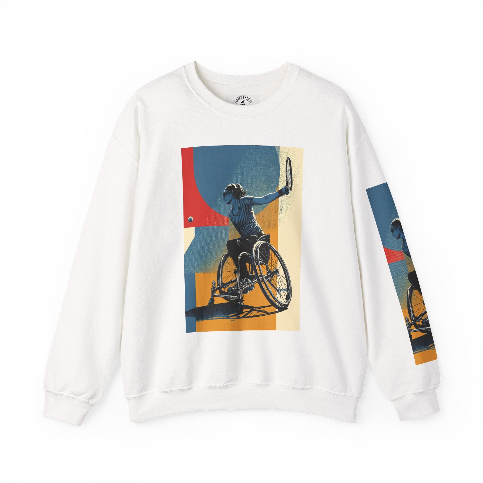 Inclusive WheelChair Course Sports Themed Sweatshirt for Empowerment, Unisex Heavy Blend Crewneck, Inspirational Gift for Activists