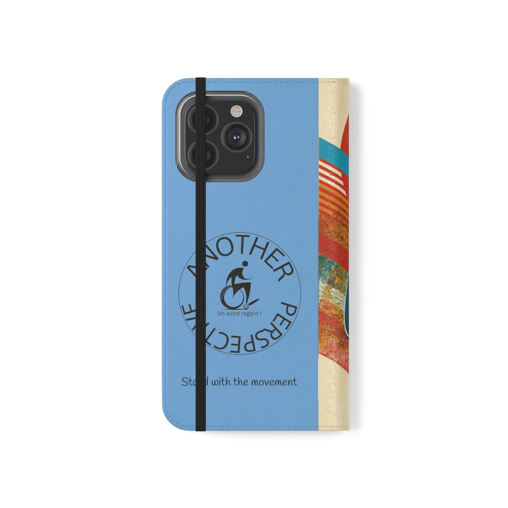 Mobility Advocate Flip Case for Phone Wheelchair, Supportive Gift for Activists, Stylish Wallet Phone Case, Perfect for Everyday Use
