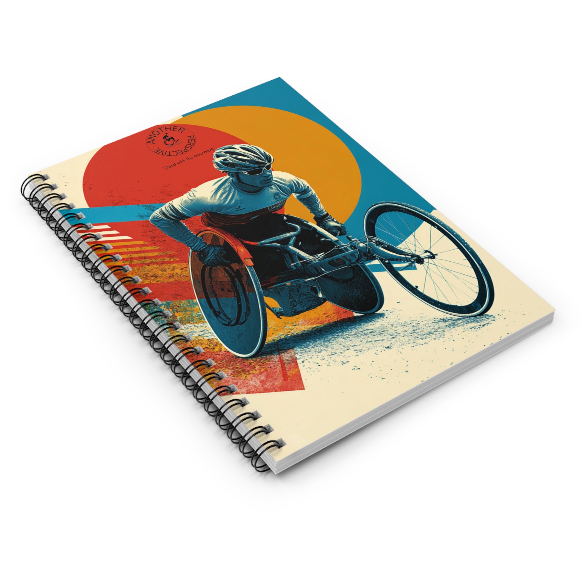 Inspirational Spiral Notebook WheelChair Course- Empowering Artwork, Ideal for Goal-Setting, Journaling, Gifts for Athletes, Rehab Tools, Women's Empowerment