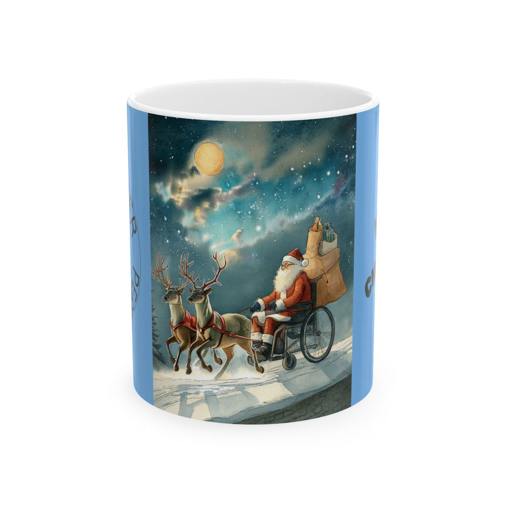 Christmas Santa Reindeer Mug — Festive Holiday Ceramic Coffee Cup (11oz/15oz)